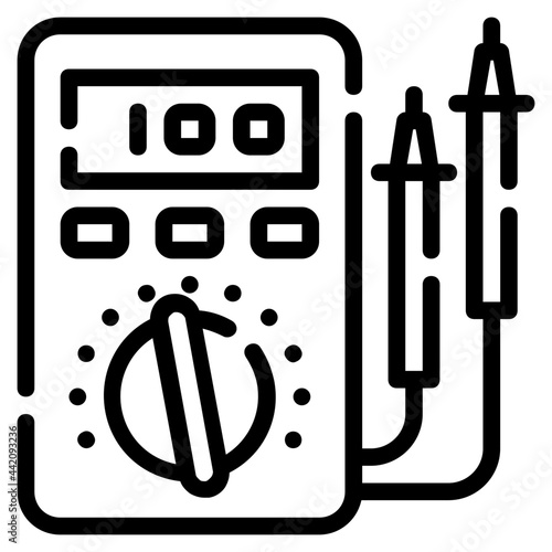 multimeter line icon