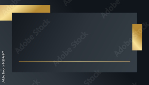 Abstract black and gold luxury simple minimal background