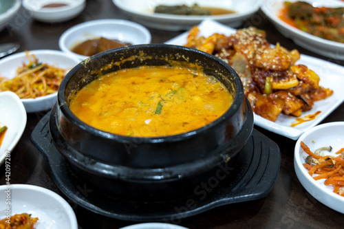 Korean hot steamed tofu