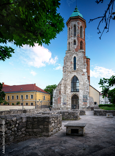 Nice ruin temple in Buda Castle, Budapest, Hungary