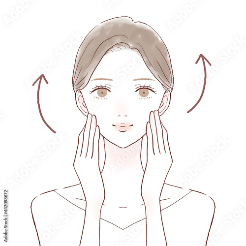 肌にハリがある女性　スキンケアのイメージ