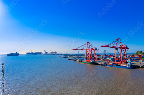 Yangshan deep water port, Zhoushan City, Zhejiang Province, China