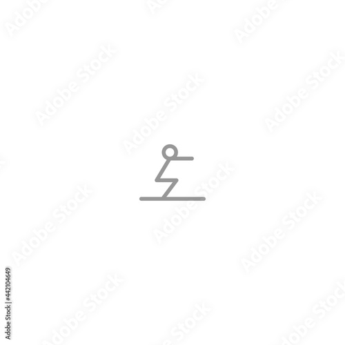 man squat icon isolated on white background