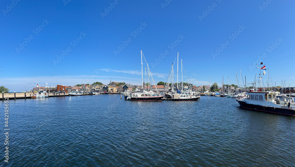 Panorama from the harbor of Urk