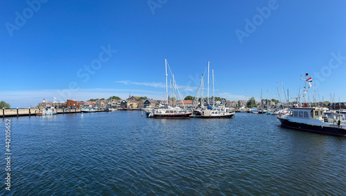 Panorama from the harbor of Urk