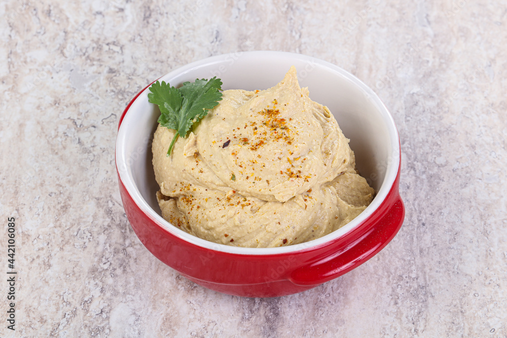 Traditional Jewish Hummus with olive oil Traditional Jewish Hummus with olive oil