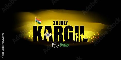 VECTOR ILLUSTRATION FOR 26 JULY VIJAY KARGIL DIWAS MEANS 26 JULY