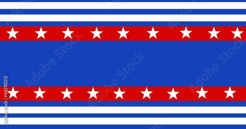 Composition of bands of stars and stripe patterns of american flag