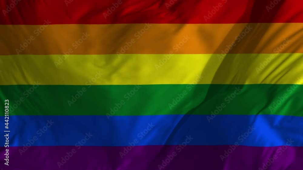 Pride flag video waving in wind. Realistic Flag background. Looping Closeup 1080p Full HD Pride flag video waving in wind. Realistic Flag background. Looping Closeup 1080p Full HD