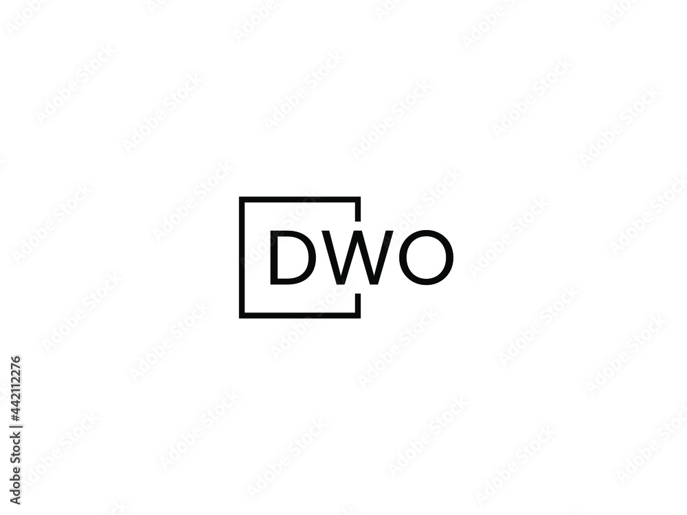 DWO Letter Initial Logo Design Vector Illustration DWO Letter Initial Logo Design Vector Illustration