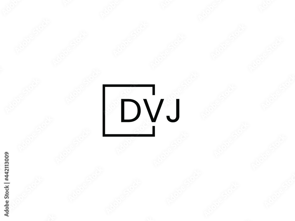 DVJ Letter Initial Logo Design Vector Illustration DVJ Letter Initial Logo Design Vector Illustration