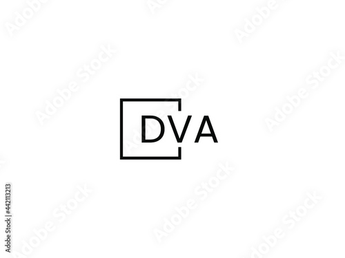 DVA letter initial logo design vector illustration