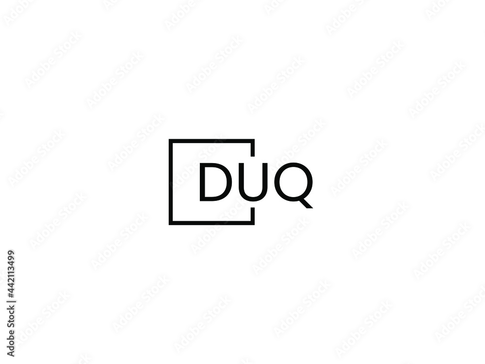 DUQ letter initial logo design vector illustration DUQ letter initial logo design vector illustration