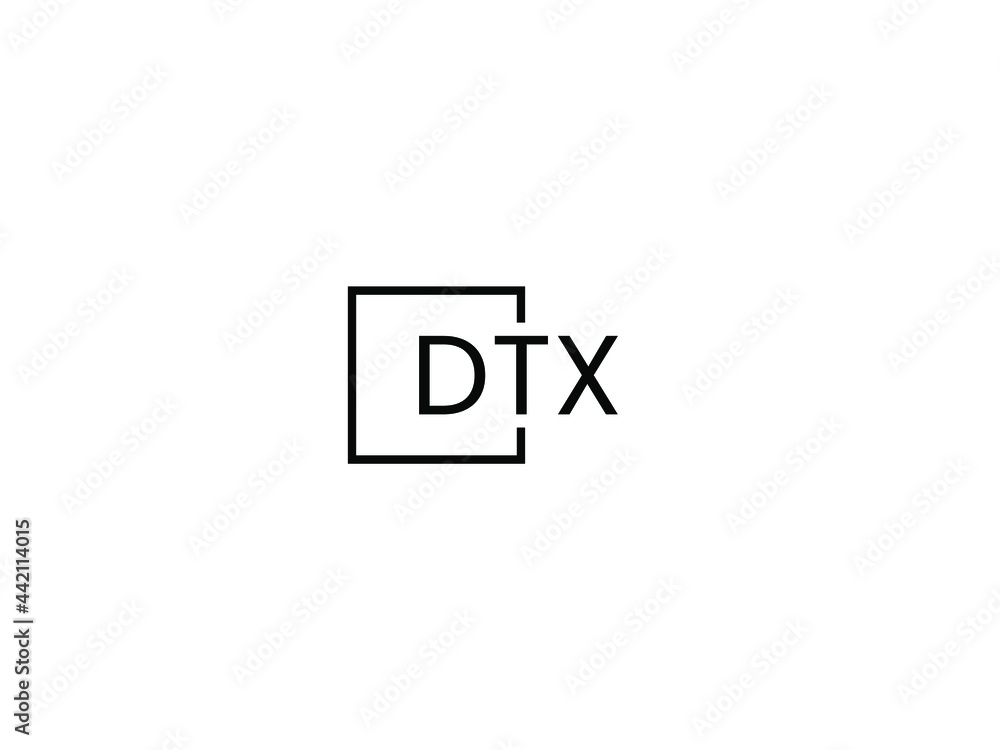 Fototapeta premium DTX letter initial logo design vector illustration