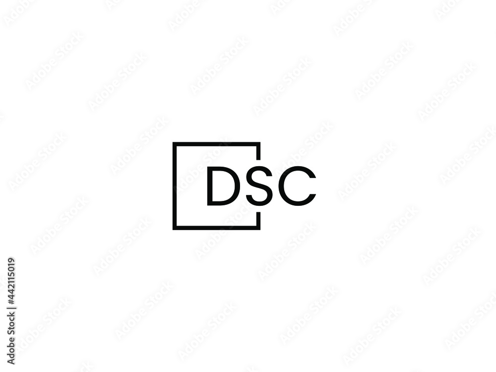DSC letter initial logo design vector illustration DSC letter initial logo design vector illustration