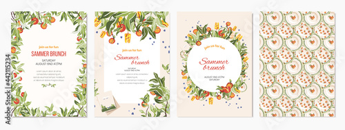 Trendy abstract summer templates. 