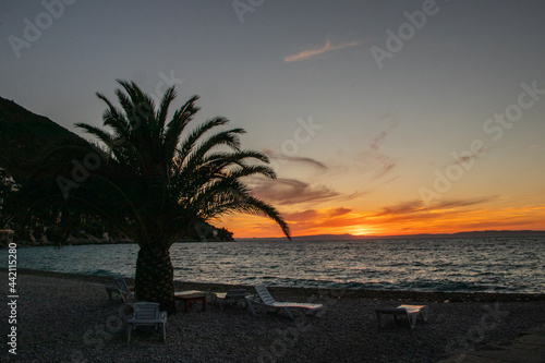 sunset on the beach