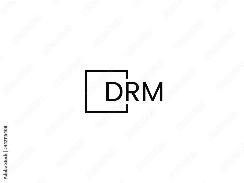 Obraz premium DRM letter initial logo design vector illustration