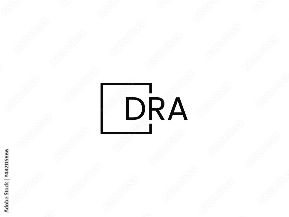 DRA letter initial logo design vector illustration DRA letter initial logo design vector illustration