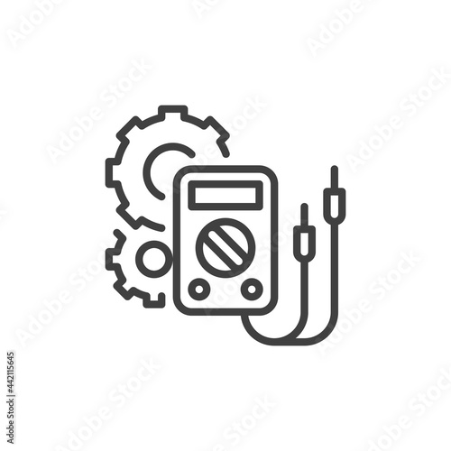 Electrical engineering line icon
