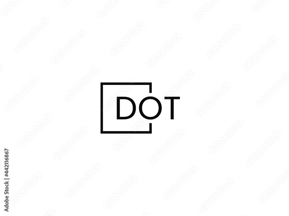 DOT letter initial logo design vector illustration DOT letter initial logo design vector illustration