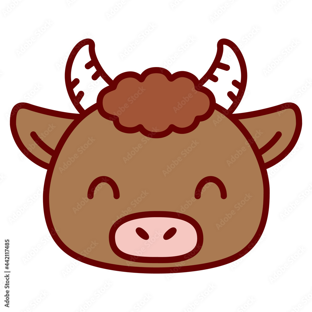 Illustration of a bull for Logo or avatar Illustration of a bull for Logo or avatar