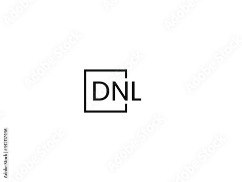 DNL letter initial logo design vector illustration