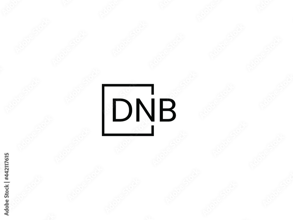 Obraz premium DNB letter initial logo design vector illustration