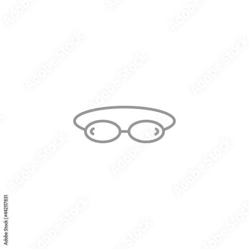 swimming eyeglasses icon isolated on white background