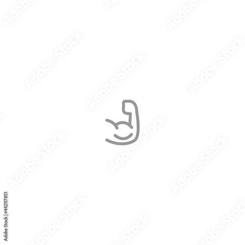 bicep icon isolated on white background