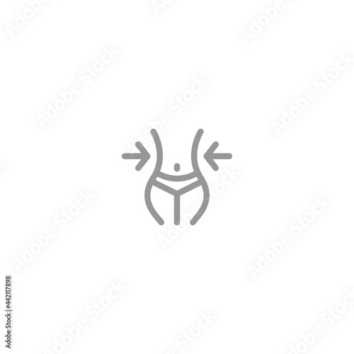 woman body icon isolated on white background