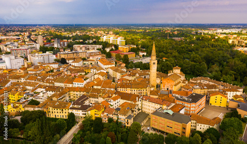 Picturesque top view of city Pordenone. Italy. High quality photo