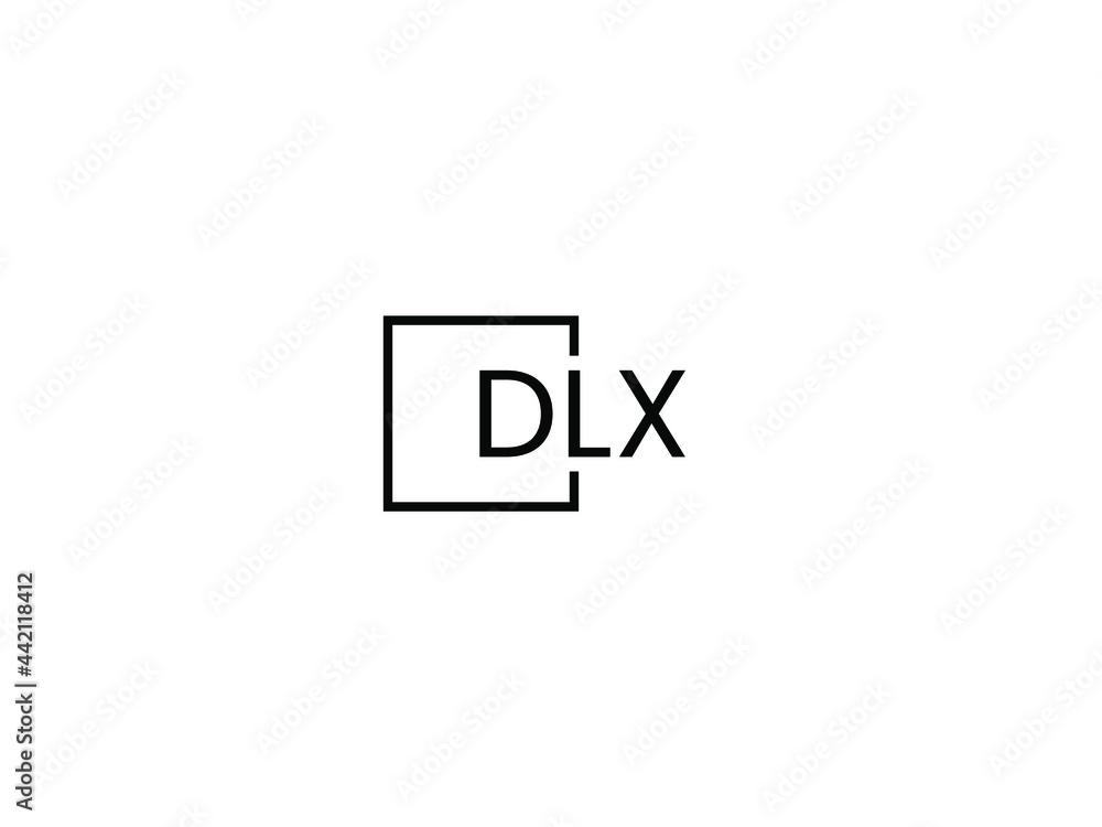 Obraz premium DLX letter initial logo design vector illustration