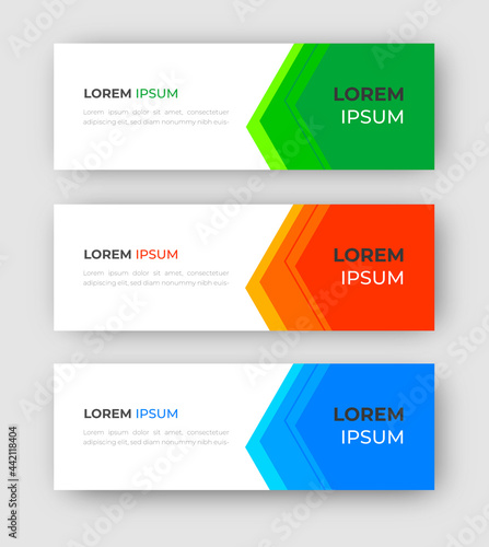 Vector abstract design banner web template. Set of Design Banner Web Template. Vector design Banner background. vector illustration.