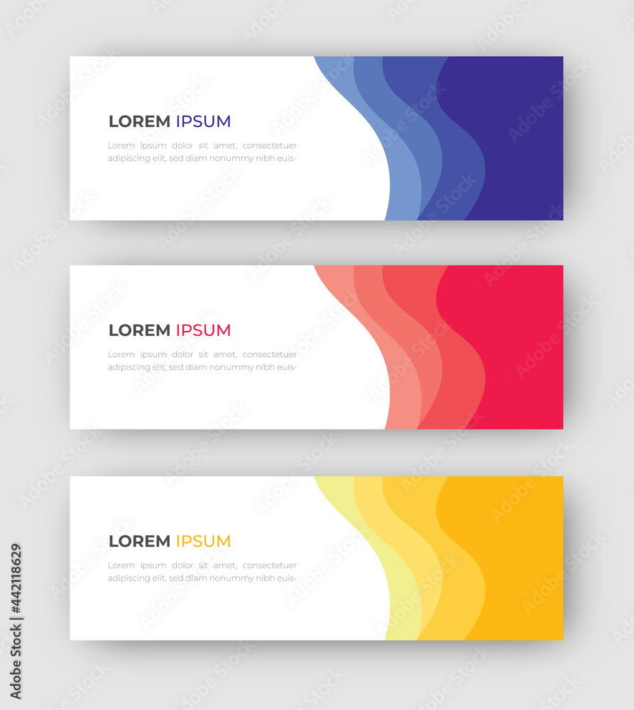 Fototapeta premium Vector abstract design banner web template. Set of Design Banner Web Template. Vector design Banner background. vector illustration.