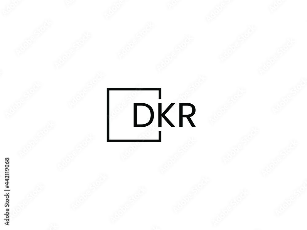 Fototapeta premium DKR letter initial logo design vector illustration