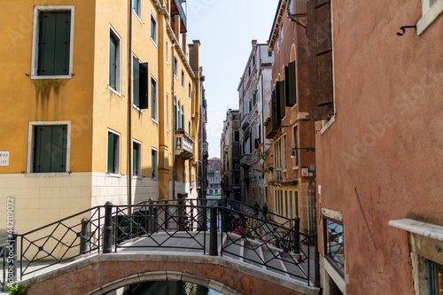 A Water Canal (so-called Riva) in Venice, Italy. These waterways are the main means of transport in the city © Lukas