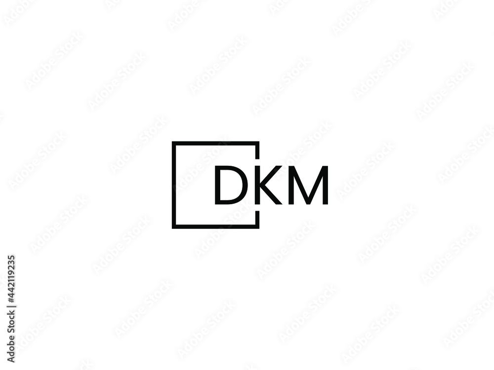 Fototapeta premium DKM letter initial logo design vector illustration