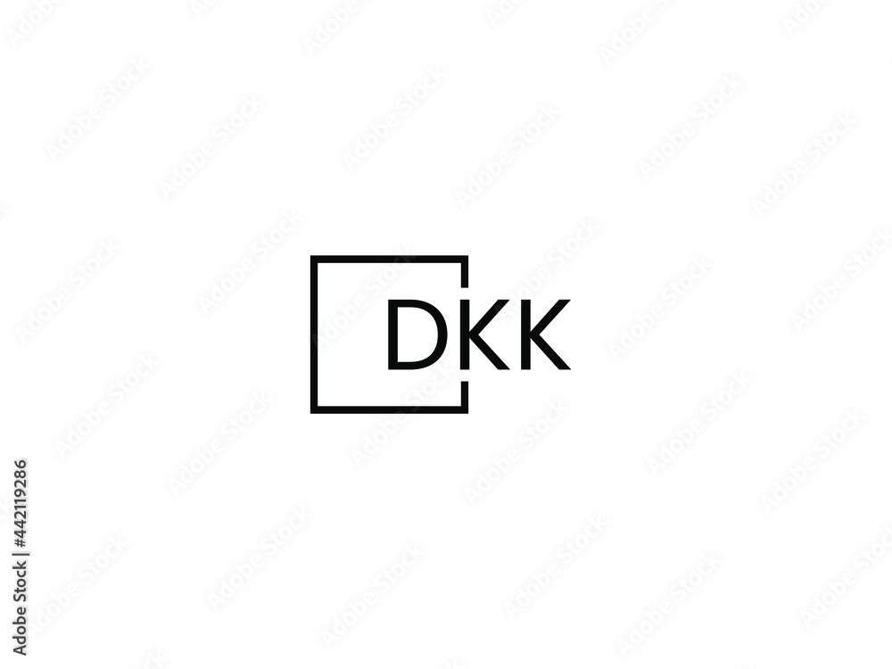 Obraz premium DKK letter initial logo design vector illustration