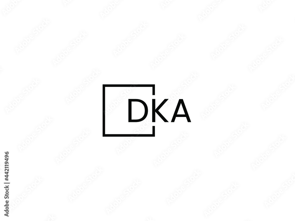 DKA letter initial logo design vector illustration DKA letter initial logo design vector illustration