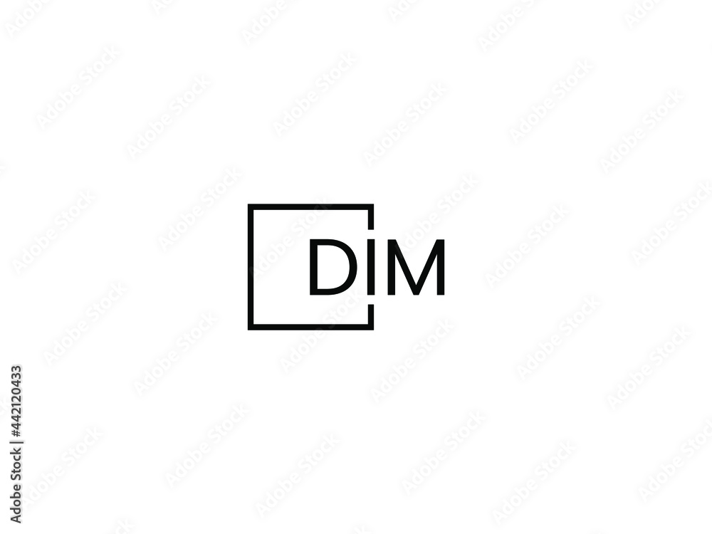 DIM Letter Initial Logo Design Vector Illustration DIM Letter Initial Logo Design Vector Illustration