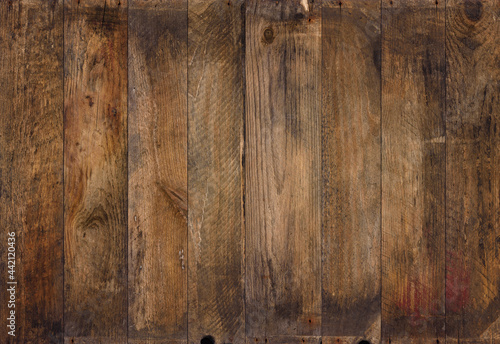 Vintage wood background texture. Old weathered rough planks, evenly sharp and detailed backdrop.