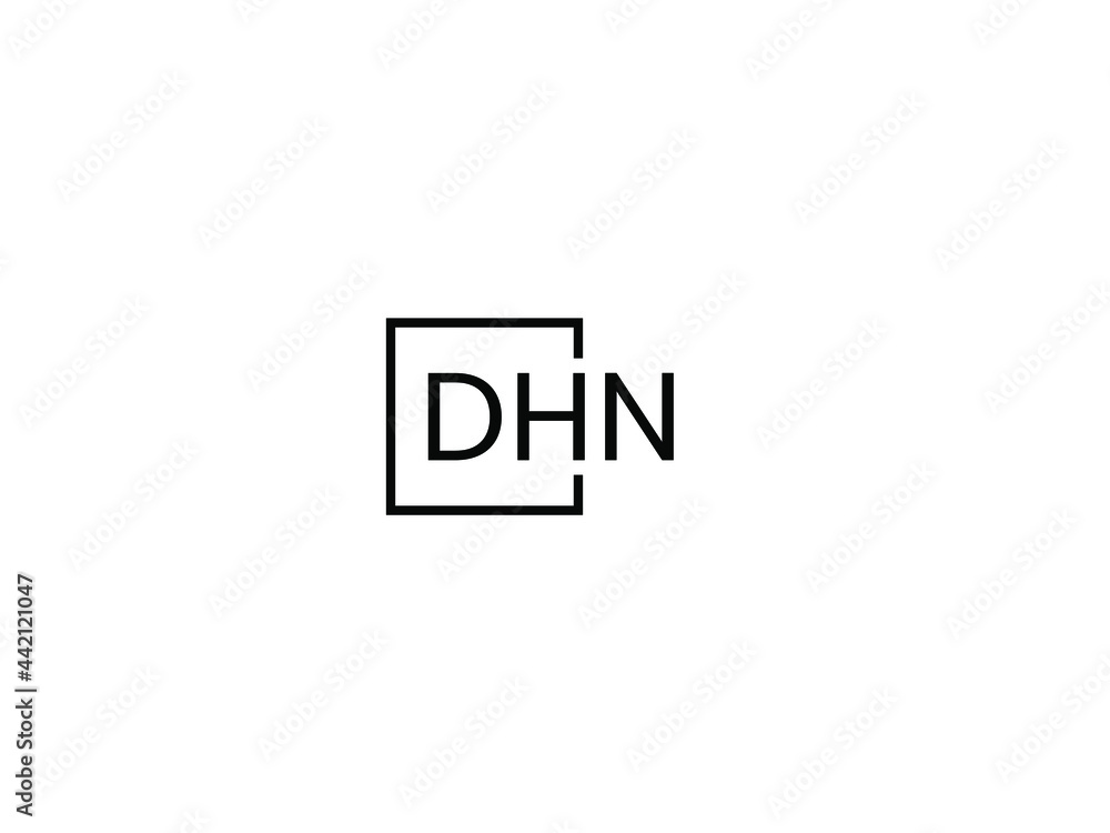 DHN Letter Initial Logo Design Vector Illustration DHN Letter Initial Logo Design Vector Illustration