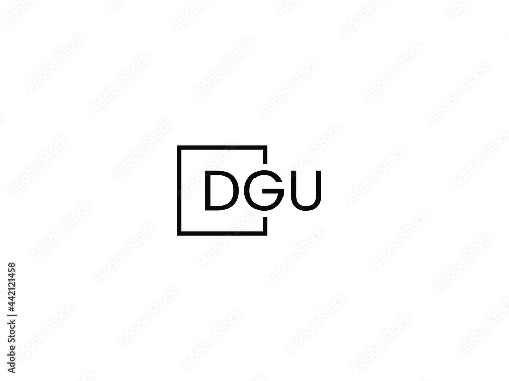 DGU Letter Initial Logo Design Vector Illustration DGU Letter Initial Logo Design Vector Illustration