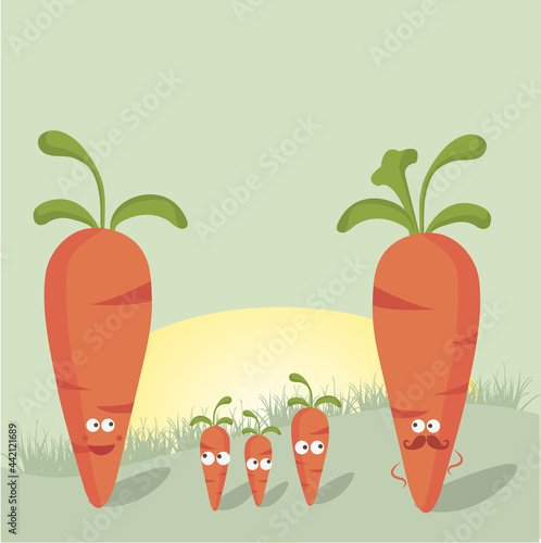 Just a cute family of carrots