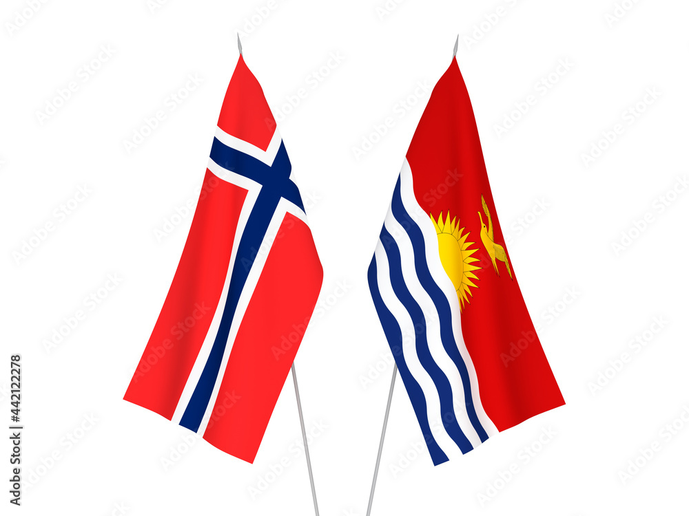 Norway and Republic of Kiribati flags