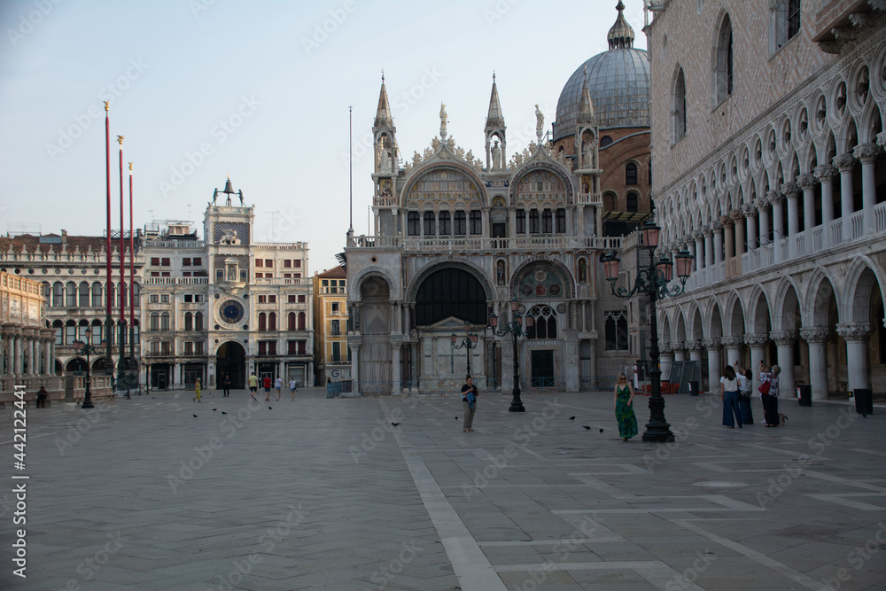 Morning view of the St Marc's Square in Venice, Italy