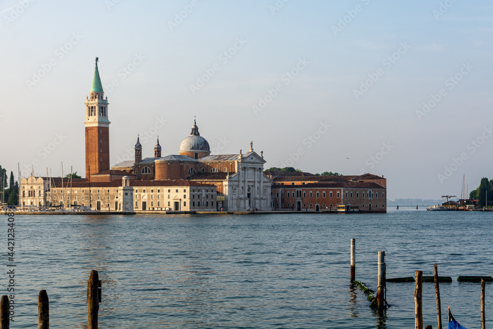 Early morning view of St George Island, opposite of the St Mark's Square in Venice, Italy