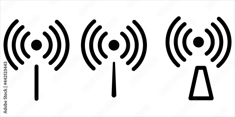 Wireless and wifi icon. Wi-fi signal symbol. Internet Connection. Remote internet access collection - stock vector. Wireless and wifi icon. Wi-fi signal symbol. Internet Connection. Remote internet access collection - stock vector.