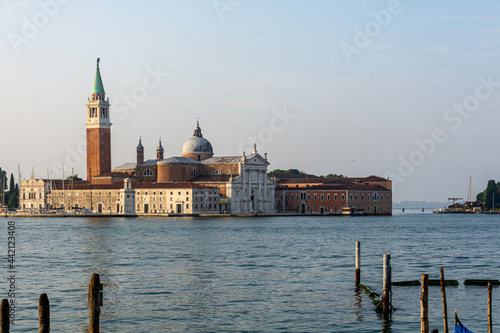 Early morning view of St George Island, opposite of the St Mark's Square in Venice, Italy